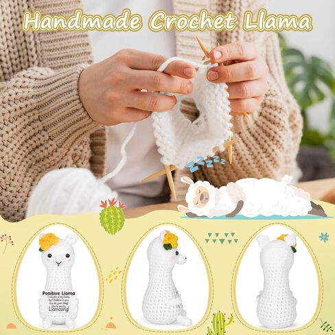 Mini Positive Crochet Llama Fathers Day Graduation Gifts for Women Daughter Friend Sister Teens,Birthday Emotional Inspirational Cheer Support Gifts for Girls Boys Coworker Teacher Appreciation Gift in Saudi Arabia