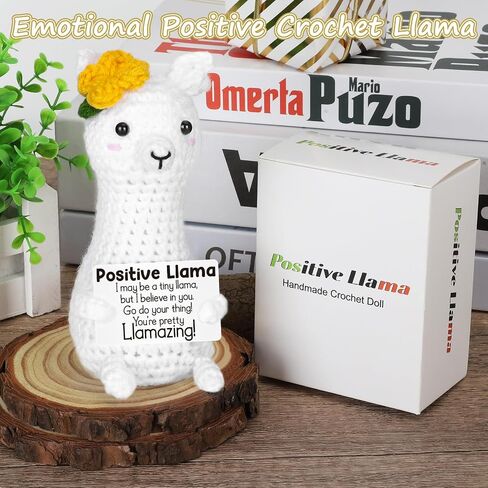 Mini Positive Crochet Llama Fathers Day Graduation Gifts for Women Daughter Friend Sister Teens,Birthday Emotional Inspirational Cheer Support Gifts for Girls Boys Coworker Teacher Appreciation Gift in Saudi Arabia