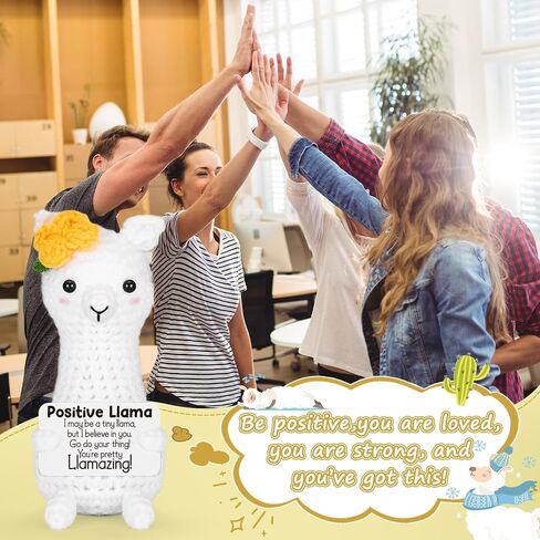 Mini Positive Crochet Llama Fathers Day Graduation Gifts for Women Daughter Friend Sister Teens,Birthday Emotional Inspirational Cheer Support Gifts for Girls Boys Coworker Teacher Appreciation Gift in Saudi Arabia