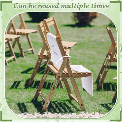 Reserved Memorial Wedding Chair Sign with love from Heaven Cotton Linen Wedding Chair Sign 15 x 50 inch Save a Seat for Someone in Heaven Reserved Seating Decoration(White,Simple) in Saudi Arabia