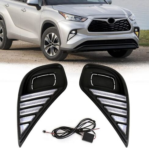 Daytime Running Light for Toyota Highlander 2020-2023 Fog Kit With LED Lamp Bulb Driving Light in Saudi Arabia