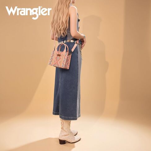 Montana West x Wrangler Mini Tote Bag for Women Boho Aztec Crossbody Purse Top Handle Handbags in Saudi Arabia