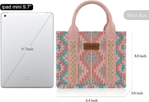 Montana West x Wrangler Mini Tote Bag for Women Boho Aztec Crossbody Purse Top Handle Handbags in Saudi Arabia