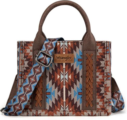 Montana West x Wrangler Mini Tote Bag for Women Boho Aztec Crossbody Purse Top Handle Handbags in Saudi Arabia