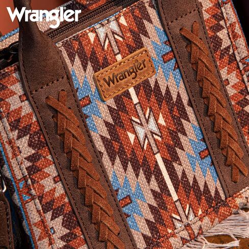 Montana West x Wrangler Mini Tote Bag for Women Boho Aztec Crossbody Purse Top Handle Handbags in Saudi Arabia