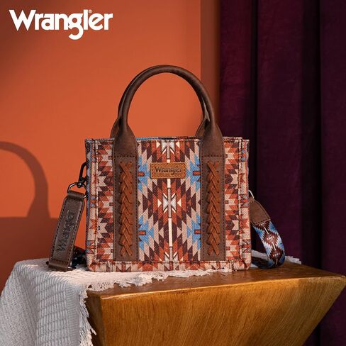Montana West x Wrangler Mini Tote Bag for Women Boho Aztec Crossbody Purse Top Handle Handbags in Saudi Arabia