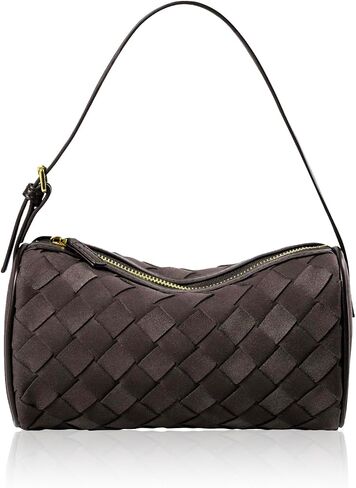 Mini Woven Bag, Leather Woven Handbag with Adjustable Strap, Small Purses for Women, Top-handle Bags, Mini Evening Bag in Kuwait