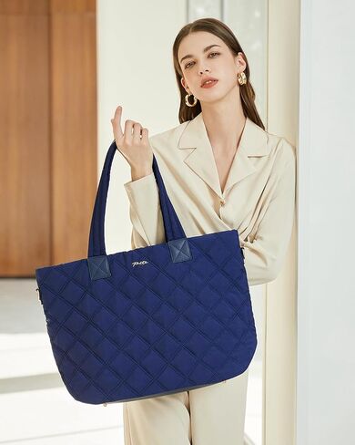 Prite Tote Bag for Women Lightweight Puffer Tote with Compartment Quilted Work Bag in Saudi Arabia