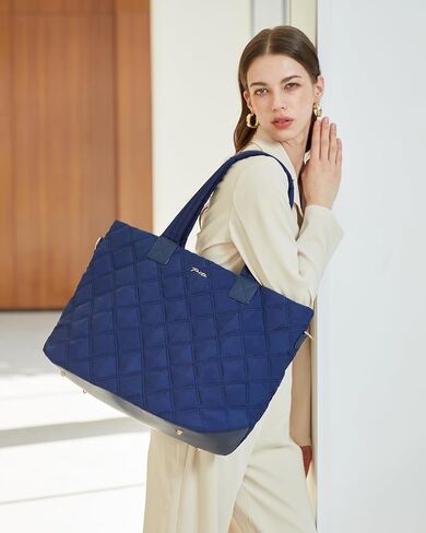 Prite Tote Bag for Women Lightweight Puffer Tote with Compartment Quilted Work Bag in Saudi Arabia