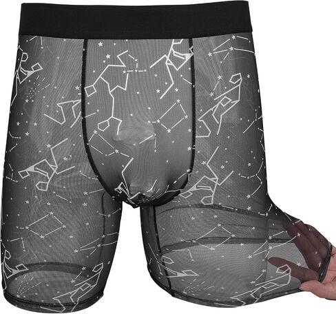 Evankin Mens Valentines Boxer Briefs, Funny Novelty Underwear, Long Leg Breathable Trunks Lingerie Underpants Shorts in Saudi Arabia