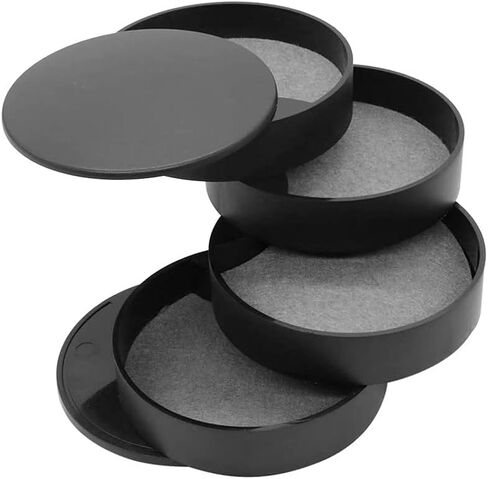 Jewelry Organizer Small Jewelry Storage Box 4-Layer Rotating Travel Jewelry Tray Holder for Women Bracelets Rings Bracelets Earrings (Black) in Saudi Arabia