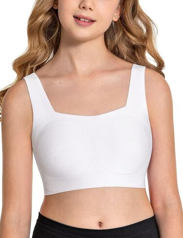 تدريب Deyllo حمالة الصدرية القابلة للإزالة bralette pluved بسلاسة اللاسلكية مريحة صدرية التنفس للمراهقين من 11 إلى 17 سنة in Kuwait