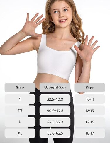 تدريب Deyllo حمالة الصدرية القابلة للإزالة bralette pluved بسلاسة اللاسلكية مريحة صدرية التنفس للمراهقين من 11 إلى 17 سنة in Kuwait