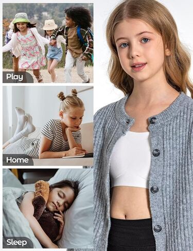 تدريب Deyllo حمالة الصدرية القابلة للإزالة bralette pluved بسلاسة اللاسلكية مريحة صدرية التنفس للمراهقين من 11 إلى 17 سنة in Kuwait