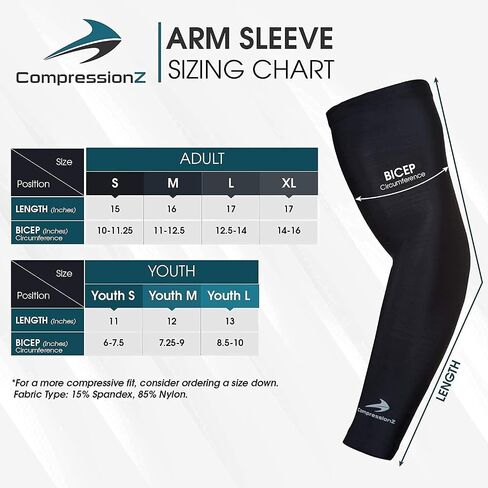 أكمام ذراع مضغوطة من CompressionZ للرجال والنساء للحماية من الأشعة فوق البنفسجية in Kuwait