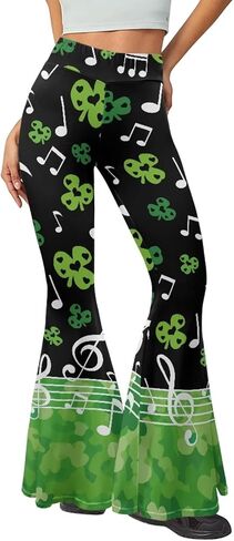 Flared Leggings for Women High Waisted Flare Yoga Pants Tummy Control Bootleg Trendy Wide Leg Boot Cut Yoga Pant in Saudi Arabia