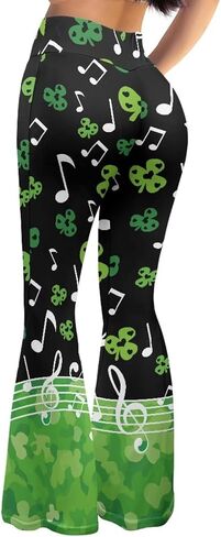 Flared Leggings for Women High Waisted Flare Yoga Pants Tummy Control Bootleg Trendy Wide Leg Boot Cut Yoga Pant in Saudi Arabia