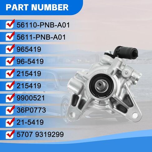 Power Steering Pump with Pulley Replace OE 21-5362 Fits for 2004-2006 Sienna 3.3L V6 3MZFE Aftermarket Parts in Saudi Arabia