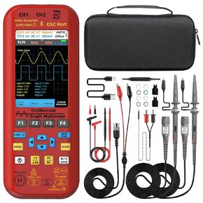 BSIDE Dual Channel Oscilloscope Multimeter, 50MHz Bandwidth 3.98" TFT LCD DDS Signal Generator, Measures Flexible AC Current Temperature Capacitance Diode Amp Voltage with 5000mAh Rechargeable Battery