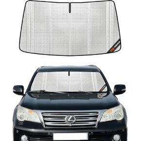 Windshield Sun Shade for 2010-2023 Lexus GX460 Front Window Sunshade. Reflective Rigid Material in Kuwait