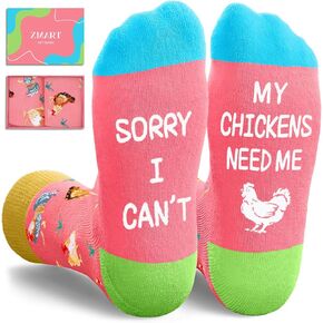 Zmart Chicken Socks for Women - Rooster Socks Men, Funny Chicken Gifts for Chicken Lovers Rooster Gifts