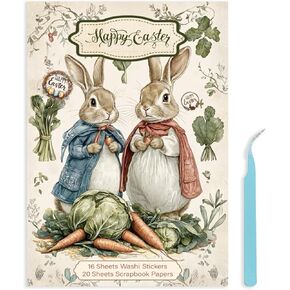 Easter Stickers Pack 100 pcs, Easter Eggs Bunny Rabbit Stickers for Kids Adults, Cute Easter Holiday Stickers for Skateboard, Water Bottles, Scrapbook, Junk Journal, DIY Crafts