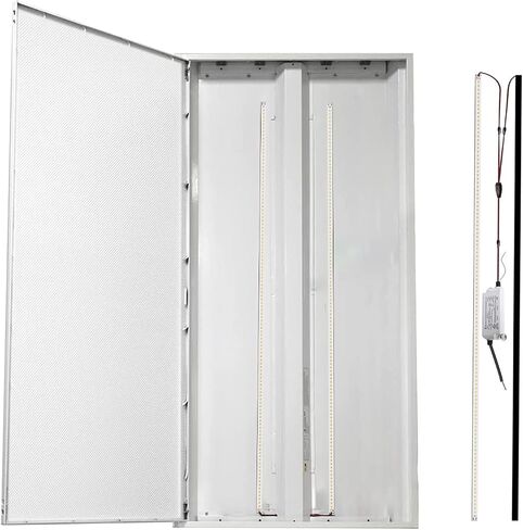 4FT Magnetic LED Troffer Retrofit Kit, 2x4 FT LED Retrofit Kit,36W,5000K Daylight White,Super Bright 5400LM,0-10V Dimmable,T8 T10 T12 Fluorescent Replacement,UL Cert,Quick Easy Install in Saudi Arabia