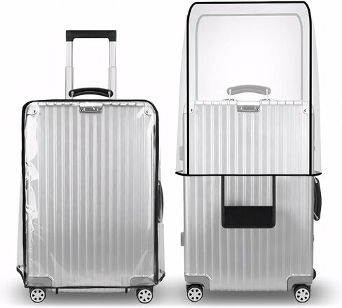 T Tersely Clear PVC Suitcase Cover Protectors 20/24/26/28/30 Inch Suitcase Baggage Covers - Waterproof Dustproof and Anti-Scratch 20-30 Inch Luggage Cover (24inch) in Kuwait
