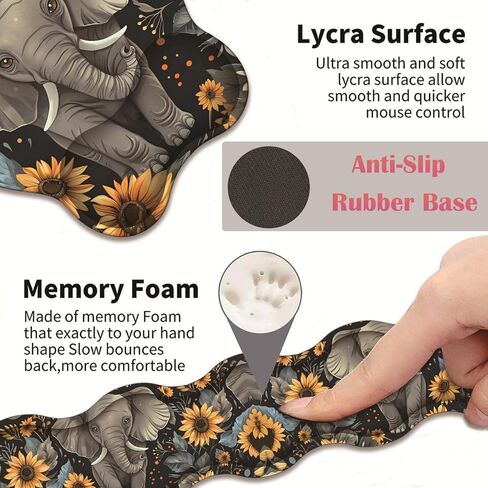 3 in 1 Keyboard Wrist Rest + Mouse Pad and Coaster, Ergonomic Gel Mouse Pad and Keyboard Pad Set, Comfortable Lightweight for Easy Typing Pain Relie, Bible Flower Psalm 46-5 in Kuwait