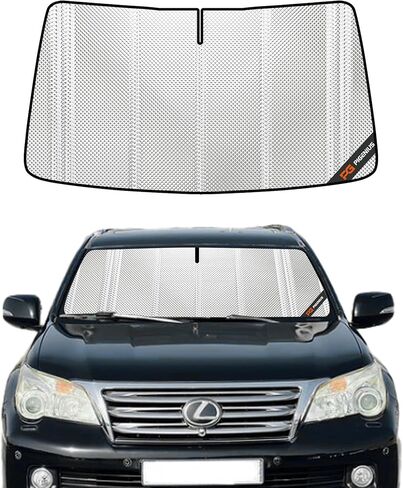 Windshield Sun Shade for 2010-2023 Lexus GX460 Front Window Sunshade. Reflective Rigid Material in Kuwait