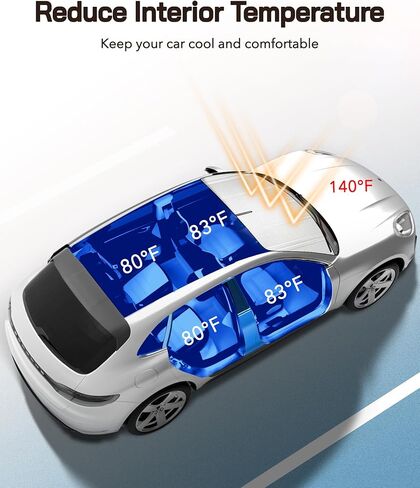 Windshield Sun Shade for 2010-2023 Lexus GX460 Front Window Sunshade. Reflective Rigid Material in Kuwait