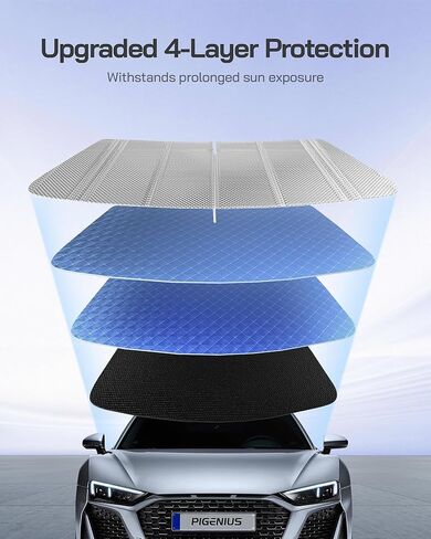 Windshield Sun Shade for 2010-2023 Lexus GX460 Front Window Sunshade. Reflective Rigid Material in Kuwait