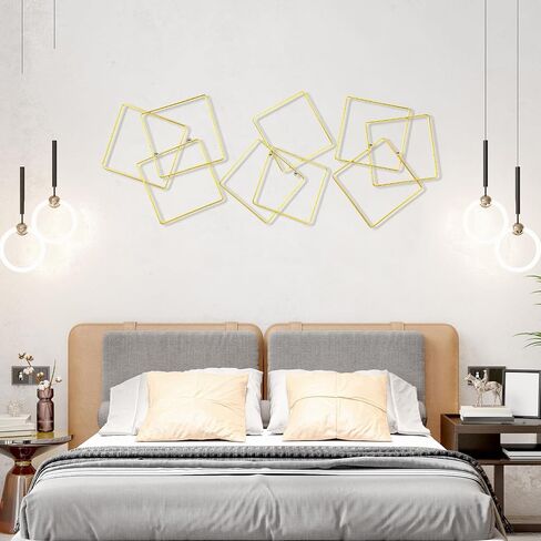 Hicarer 3 Pcs Interlocking Rings Wall Sculpture Abstract Home Wall Decor Gold Metal Wall Decor Aesthetic Gold Wall Decor for Art Bedroom Living Room Bathroom Home in Saudi Arabia