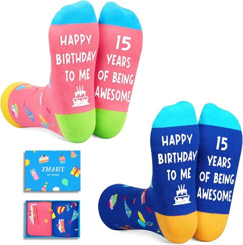 Zmart 14th Birthday Gift Ideas Socks - 14th Birthday Gifts for 14 Year Old Boys Girls, Birthday Presents for 14 Year Old Teens in Saudi Arabia