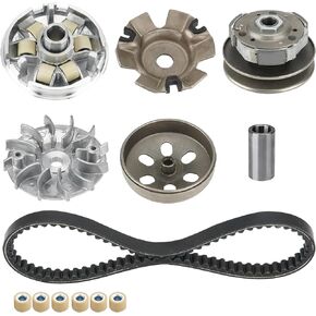 GY6 150cc Clutch Set Fit for GY6 125cc 150cc 4-Stroke Engine Scooter ATV Taotao Roketa Sunl Include Clutch Assembly Variator Assembly 743 Belt