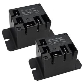 Relay AZ2280-1A-24DF (Pack of 2), Mini Power Electromechanical Relay 24VAC 30A