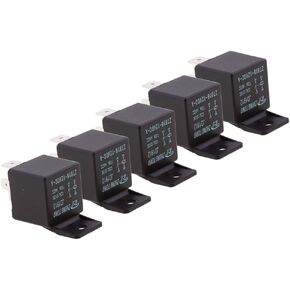 ESUPPORT DC 12V 100A 100 AMP Car Automotive Boat Truck 4 Pins SPST Alarm Relay Switch Copper 9.5mm Terminal Pack of 5