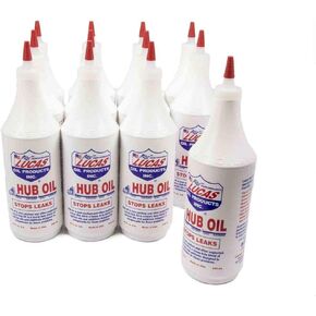 Lucas Oil Products Gear Oil, Hub Oil, Stop-Leak, 250WT, Conventional, Steering Axles/Trailer Hubs, 1 qt Bottle, Set of 12