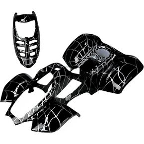 1-Piece Body Plastic Fender for IceBear Coolster 3050 Taotao Chinese Peace SunL MotoTec Kids ATV Quad 110cc (Black Spider) in Kuwait