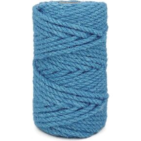 4.5mm Jute Rope 100 Feet Natural Craft Rope Twine String Perfect for Home Gardening Macrame Arts Crafts DIY Cat Scratching Post Replacement Repairing Recovering Cats Toy Making,White