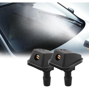 2PCS Front Windshield Washer Nozzles, Car Wash Spray Nozzle, Windshield Sprayer Nozzle, Windshield Washer Nozzles Wiper Jet, Windshield Wiper Nozzle Replacement Kit Universal for Most Cars