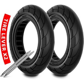 10x2.125 Solid Tire,Front/Rear Honeycomb Tires compatible with Ninebot by Segway Kickscooter F20 F25 F30 F40 D18 D28 D38 D40 10 inches Tubeless Rubber Tyre Scooter Replacement Wheels 2PCS in Kuwait