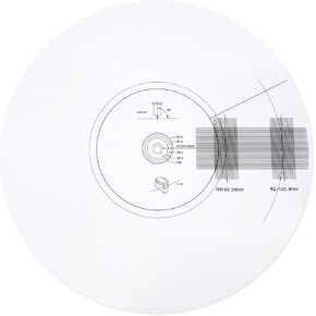 sdroceRyaM Acrylic Turntable Phonograph Cartridge Alignment Protractor Mat Anti-sliding LP Vinyl Record Pickup Calibration Plate for Turntable Accessories, White