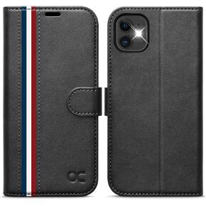 OCASE iPhone 11 Case, iPhone 11 Wallet Case with Card Holder, PU Leather Flip Case with Kickstand and Magnetic Closure, TPU Shockproof Interior Protective Cover for iPhone 11 6.1 Inch (Brown)
