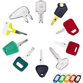 Heavy Equipment Construction Operators Keys, Master Ignition Key Set for John Deere Volvo CAT Caterpillar Komatsu Hyster Bobcat D250 and More.