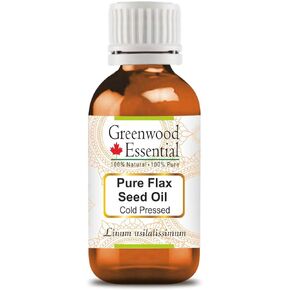 Pure Flax Seed Oil (Linum usitatissimum) 100% Natural Therapeutic Grade Cold Pressed for Personal Care 50ml (1.69 oz)