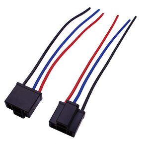 H4 HB2 9003 Wiring Harness Headlight Socket Heavy Duty14AWG Ceramic Headlight Connector For Car Truck Boat Marine Headlight Fog Light Retrofit