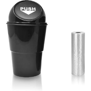 EcoNour Car Trash Can | Portable Mini Trash Can for Car Prevents Garbage Scattering | Small and Convenient Leakproof Cup Holder Garbage Can with Lid for Cars, Home, and Office