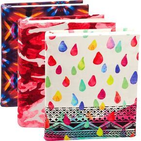 Stretchable Book Cover Design Packs. Fits Most Hardcover Textbooks Up to 9 x 11. Our Nylon Fabric Protector Set is A Needed School Supply for Students. Washable and Reusable (3 Pack, Red Unicorn)