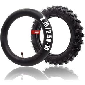 1PZ TB1-25X 2.50-10" Tire & Inner Tube Replacement for Honda CRF50 CR60R XR50 DRZ70 JR50 PW50 SDG107 Razor SX500 MVX70 MVX110 TTR50 KDX50 Baja 50cc -110cc Coolster SSR Off Road Mini Dirt Bike